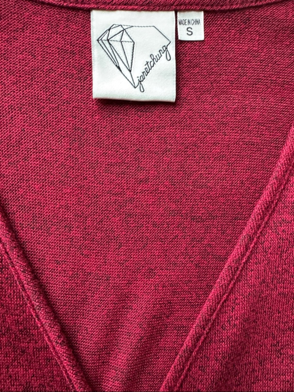 Janetchung Women's Wrap Dress in Wine - Picture 2 of 5
